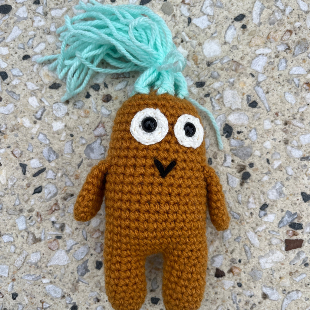 Worry Monster - Mustard and Aqua #2