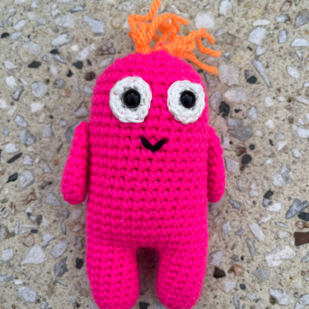 Worry Monster - Neon Pink and Neon Orange
