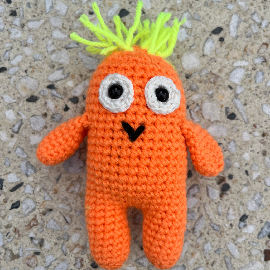 Worry Monster - Orange and Neon Yellow