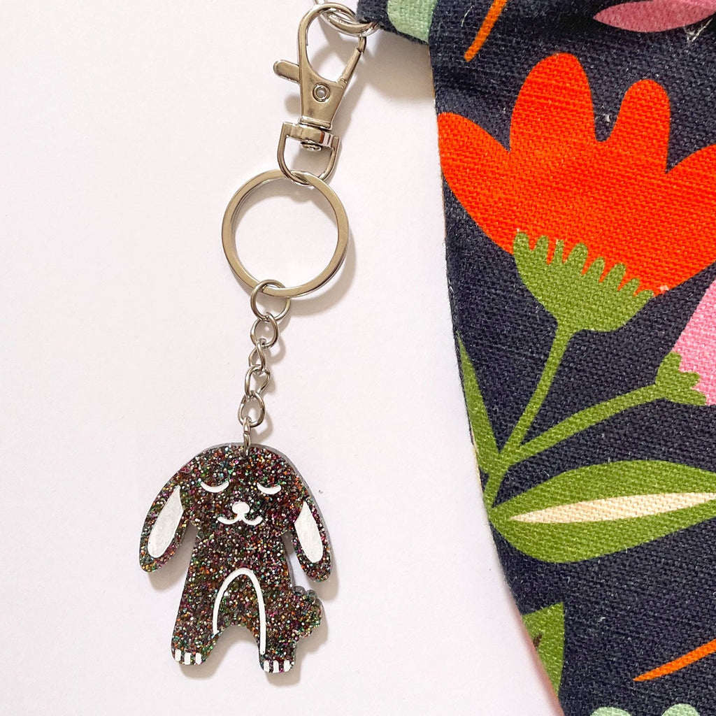 Bunny Keyring (Multi Glitter)