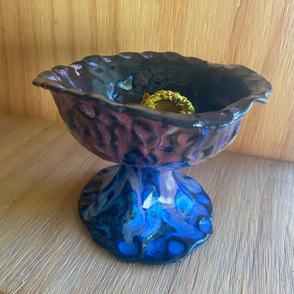 Footed Flower Bowls