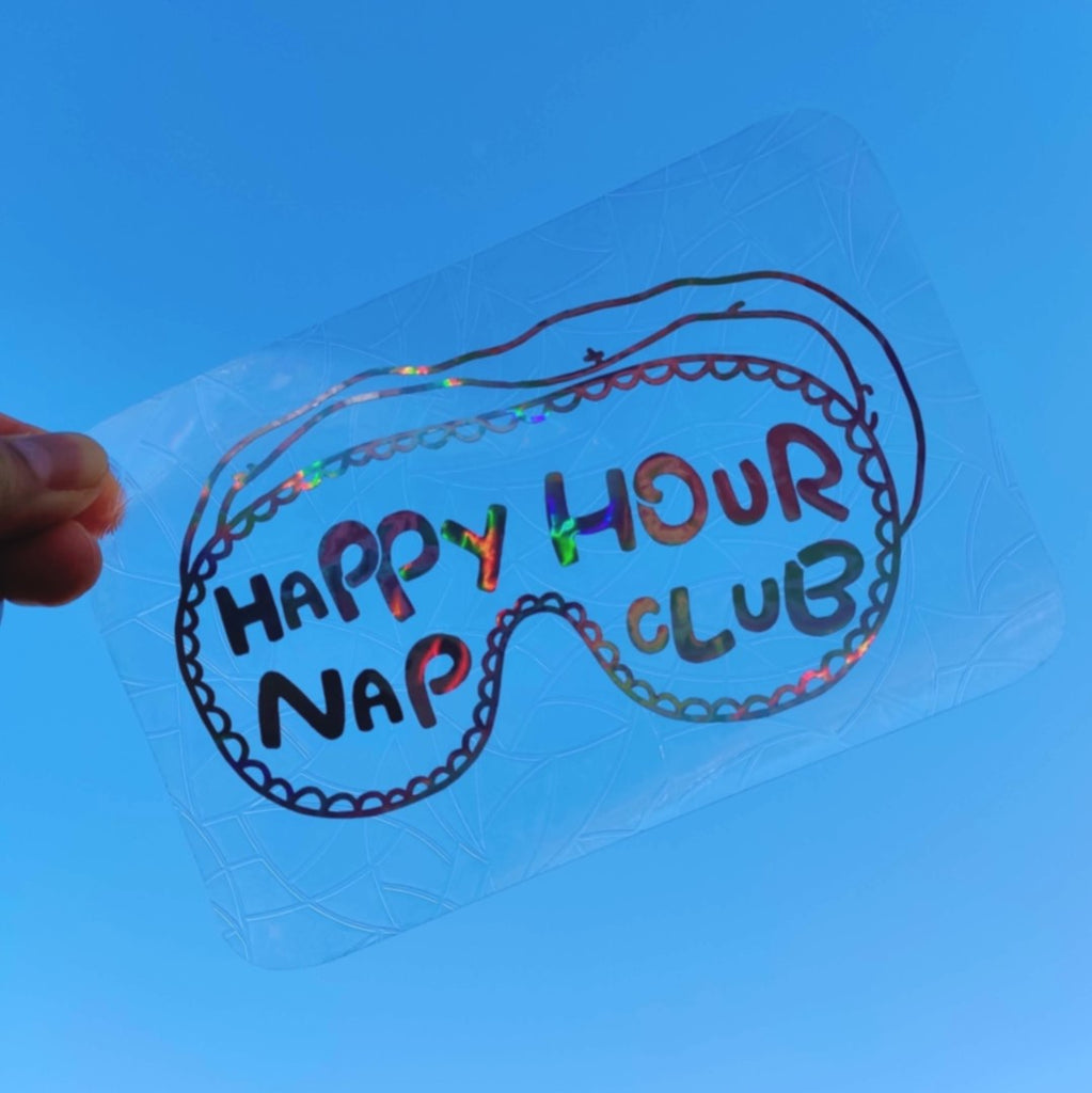 Happy Hour Nap Club Suncatcher Decal
