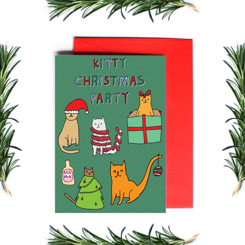 Christmas Cards - Kitty Christmas Party