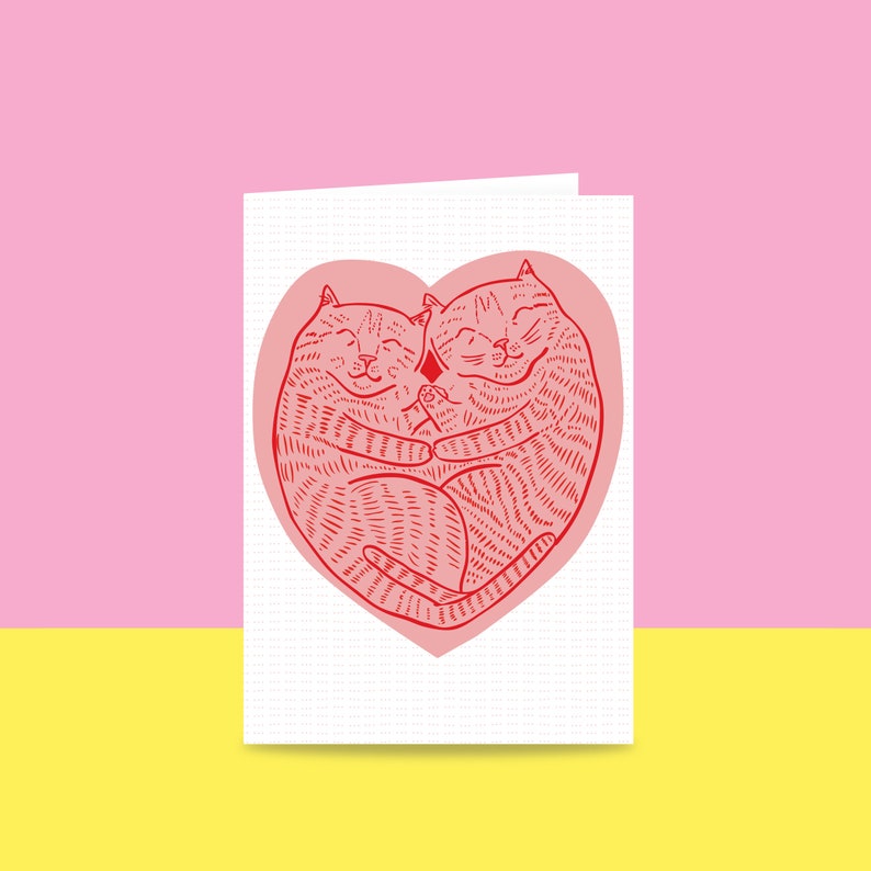 Greeting Card - Love Cats