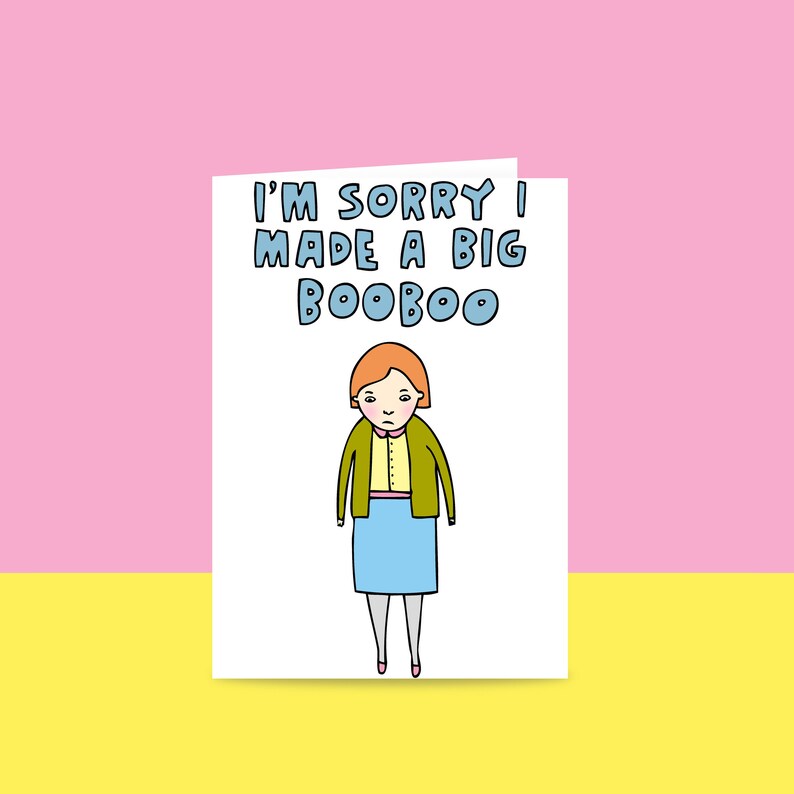 Greeting Card - Sorry I Made A Boo Boo