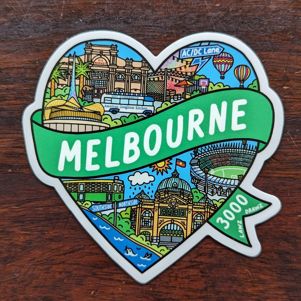 Melbourne Heart Sticker