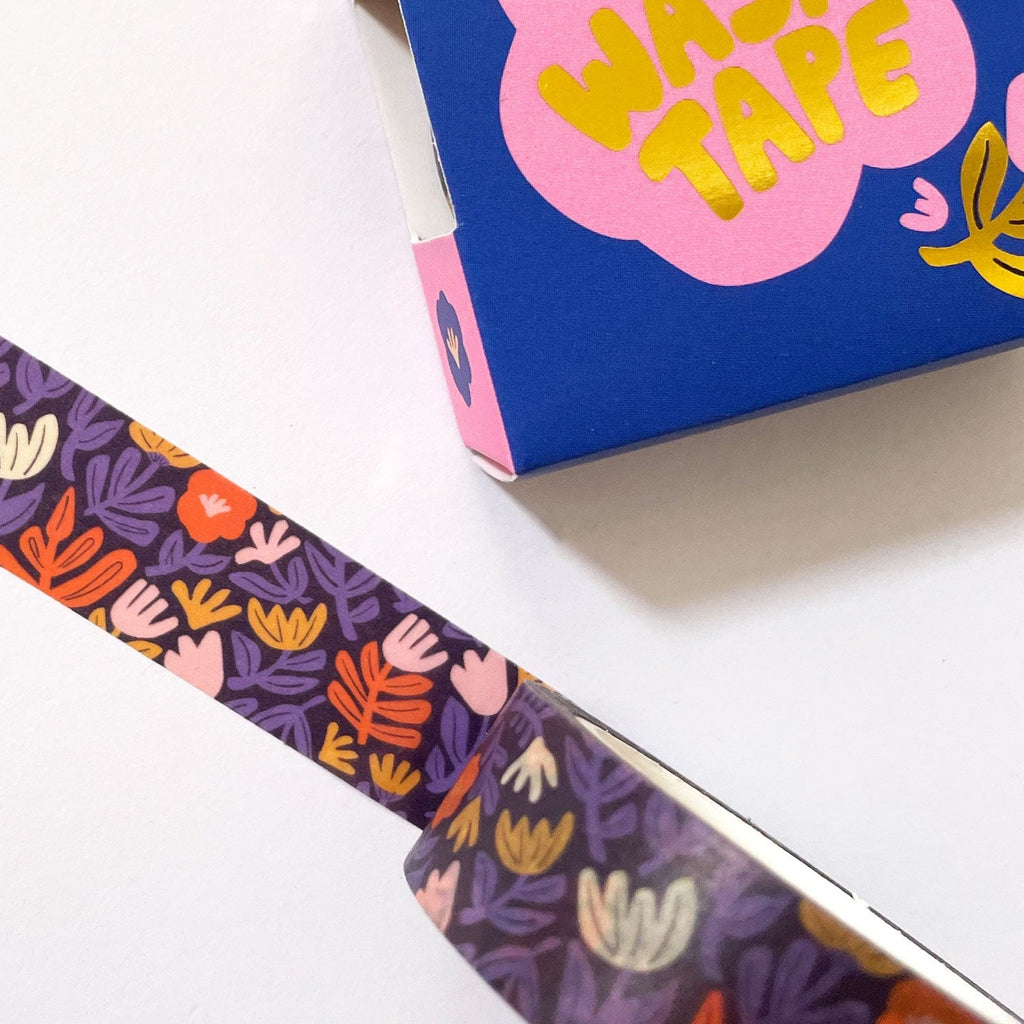 Weaving Petals Purple Washi Tape