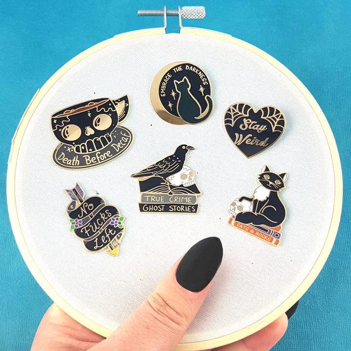 Cats And Books Lapel Pin