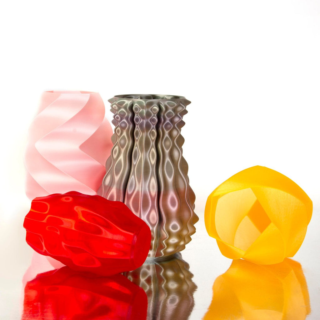 3D Printed Vase - Pink Silk Ribbon Vase