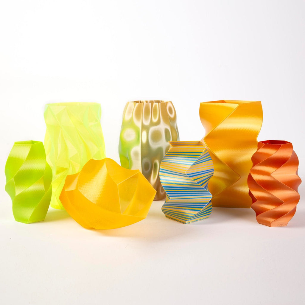 3D Printed Vase - Gold Silk SuperVase