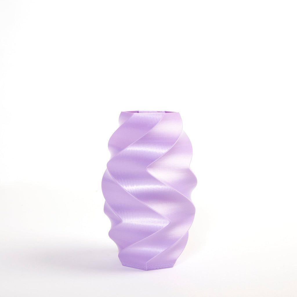 3D Printed Vase - Lavender Ribbon Vase