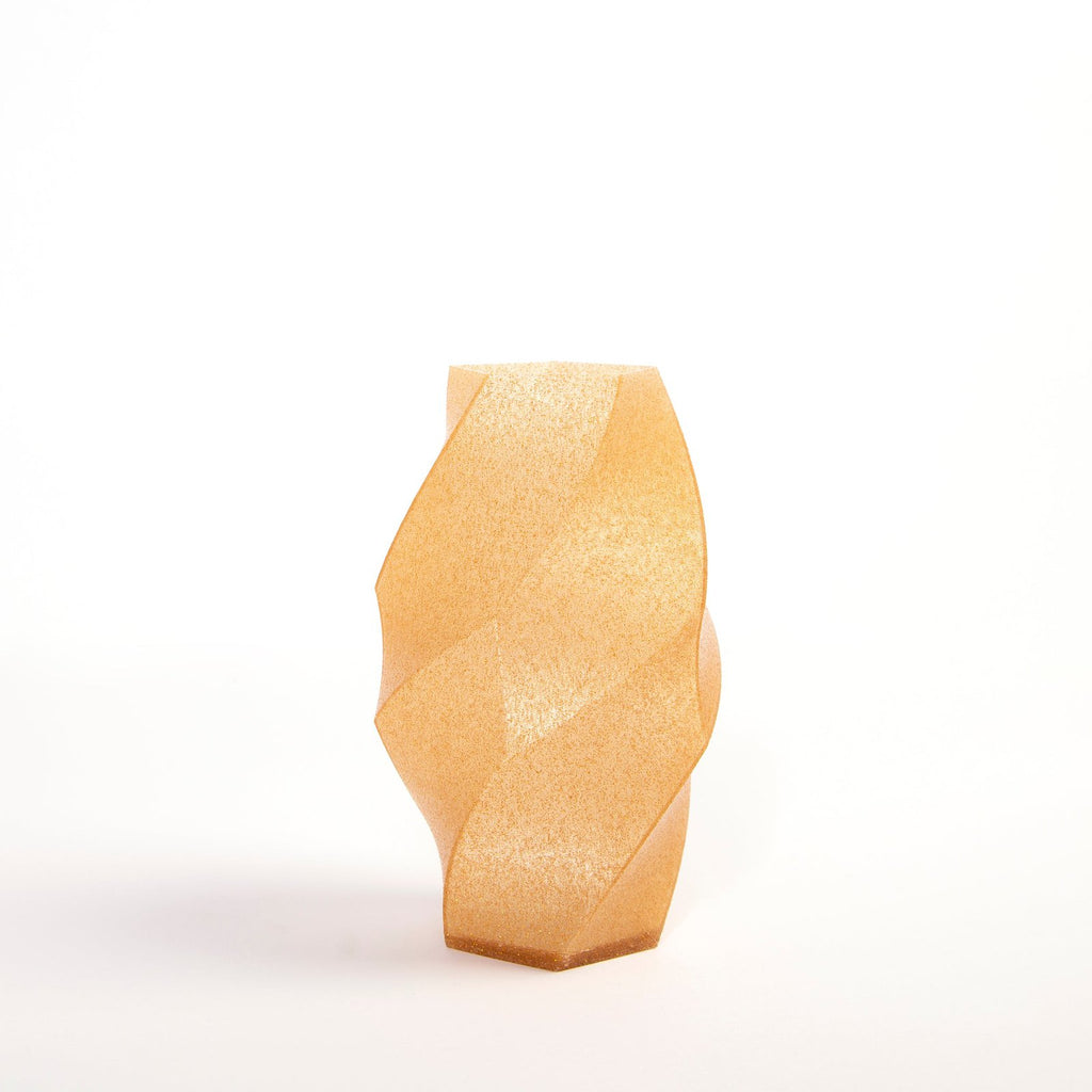 3D Printed Vase - Glitter Gold Dodeca Vase