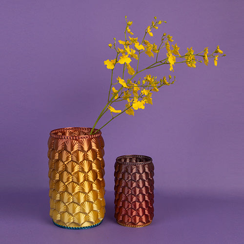 3D Printed Vase - Gradient Copper Shell