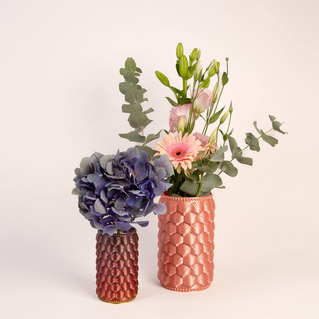 3D Printed Vase - Gradient Copper Shell