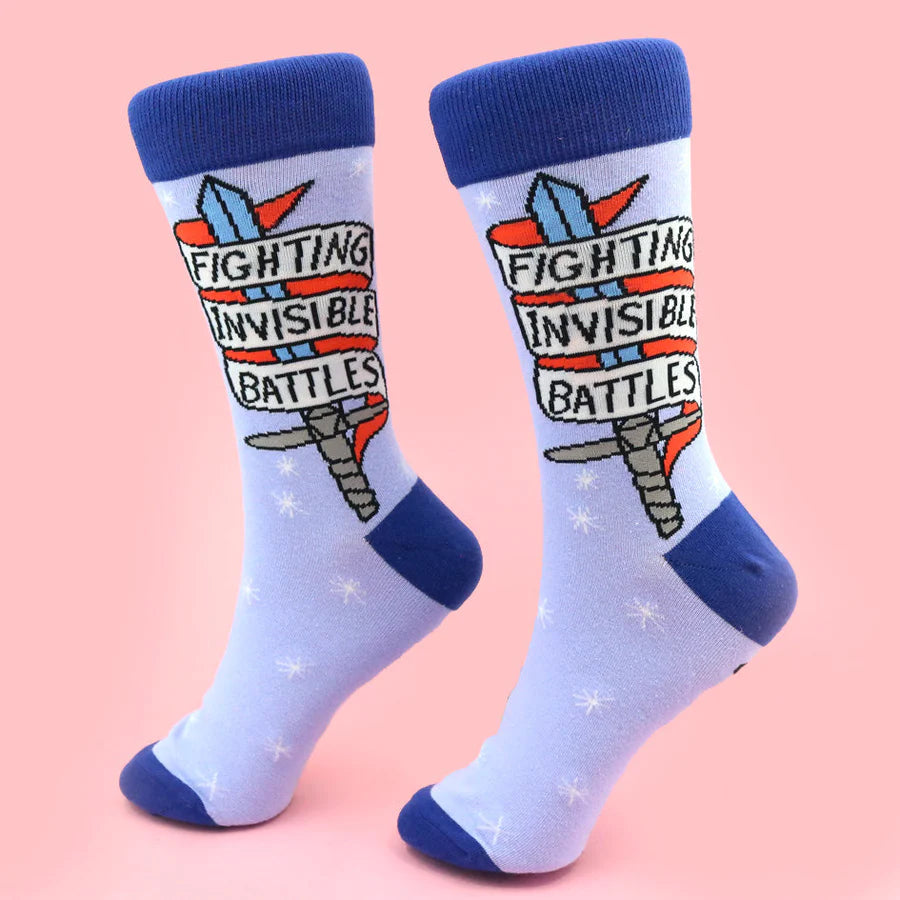 Fighting Invisible Battles Socks