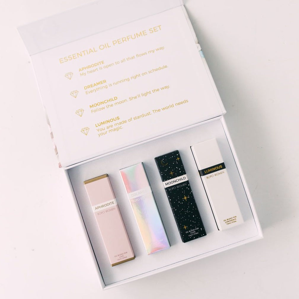Crystal Perfume Roller Gift Box Set