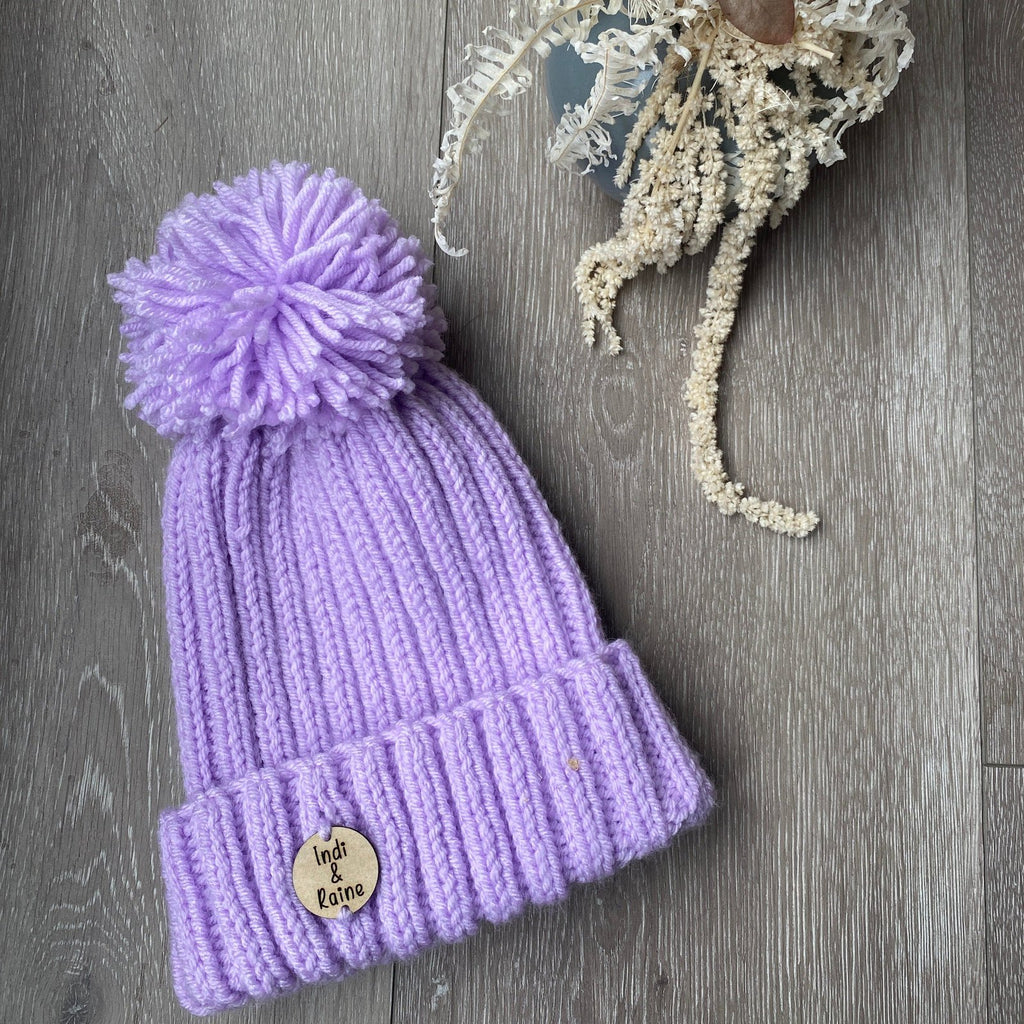 Knitted Beanie - Lilac