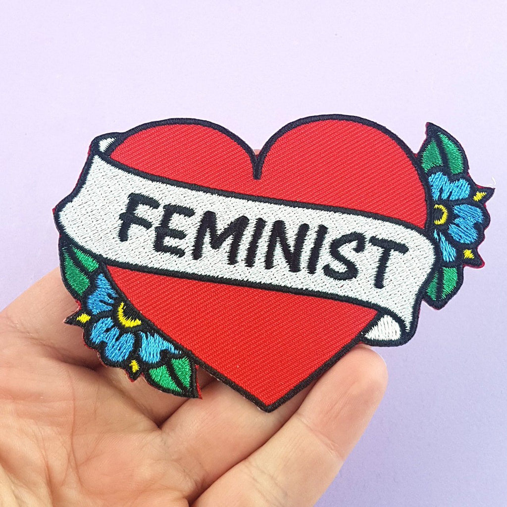 Feminist Heart Embroidered Patch