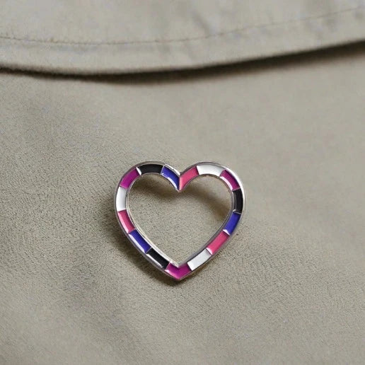 Gender Fluid Heart Pin