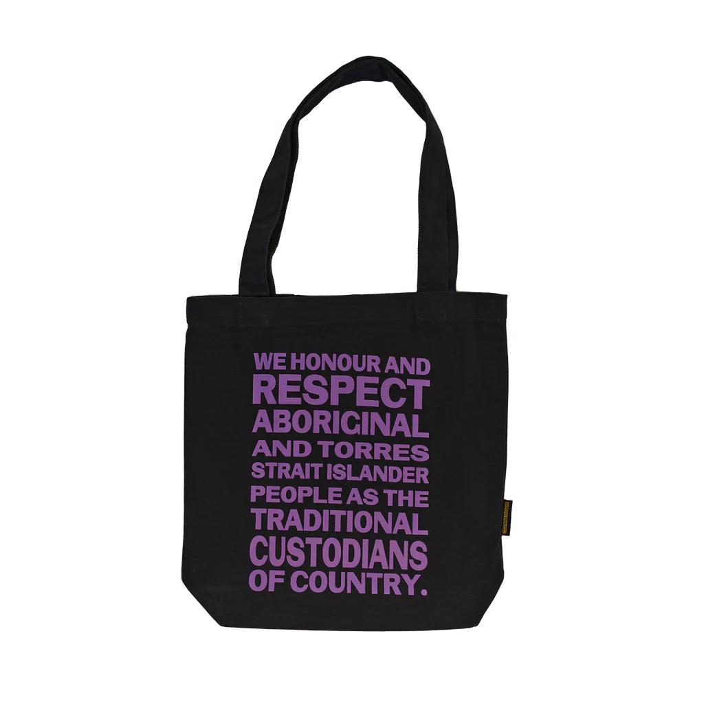 Honouring Country Tote Bags - Black and Purple