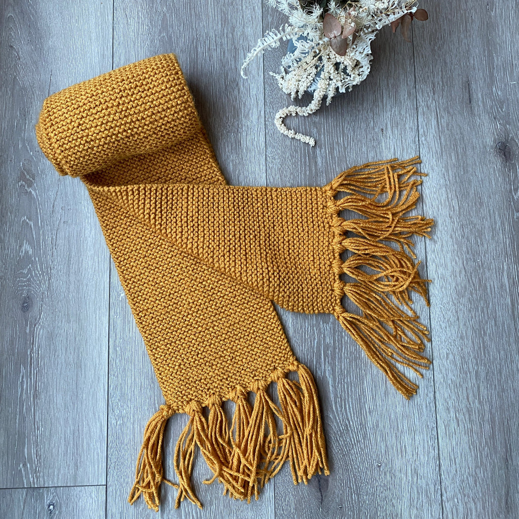 Knitted Scarf - Mustard