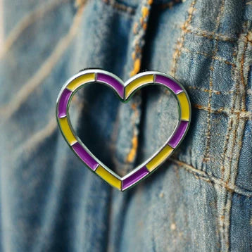 Intersex Heart Pin
