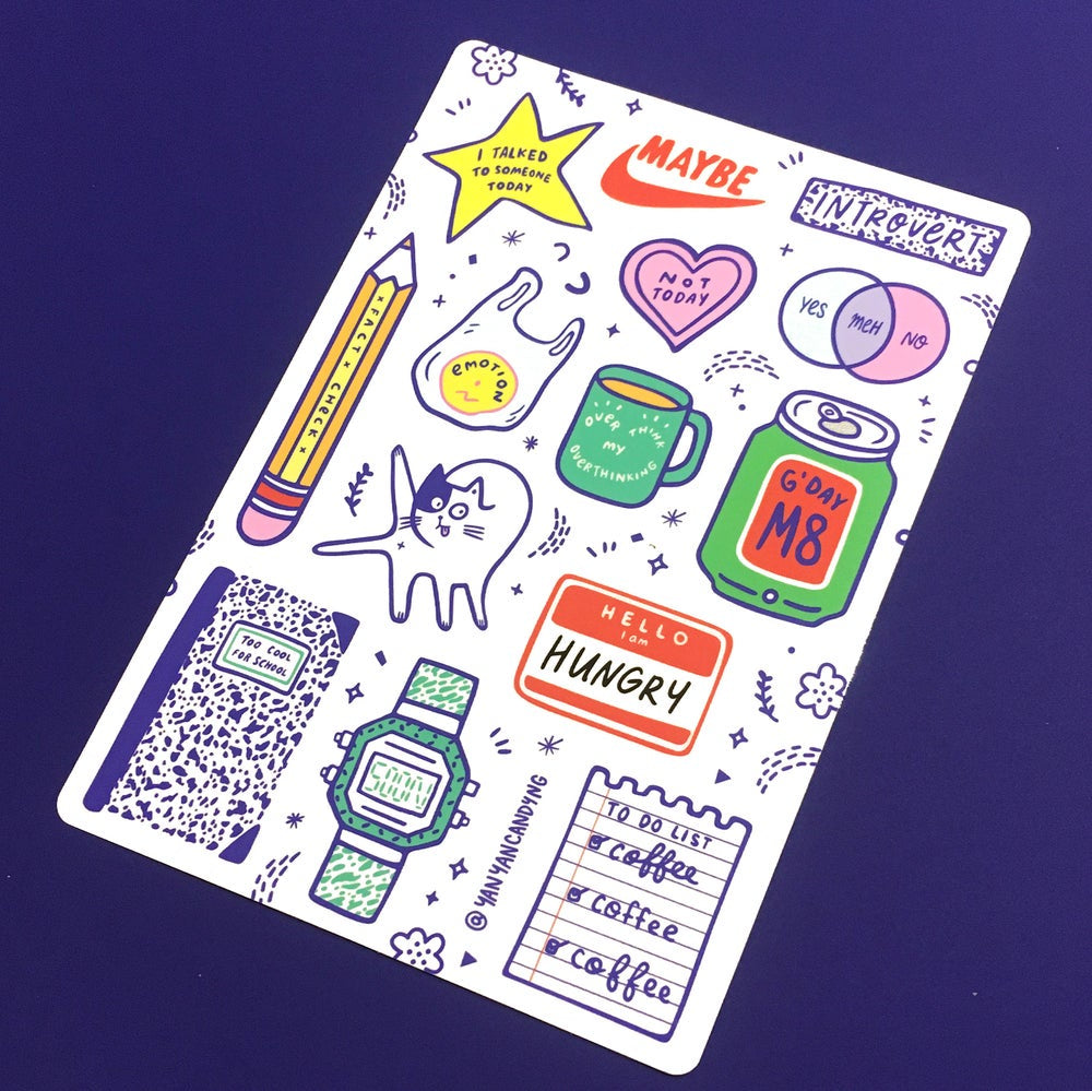 Introvert Sticker Sheet