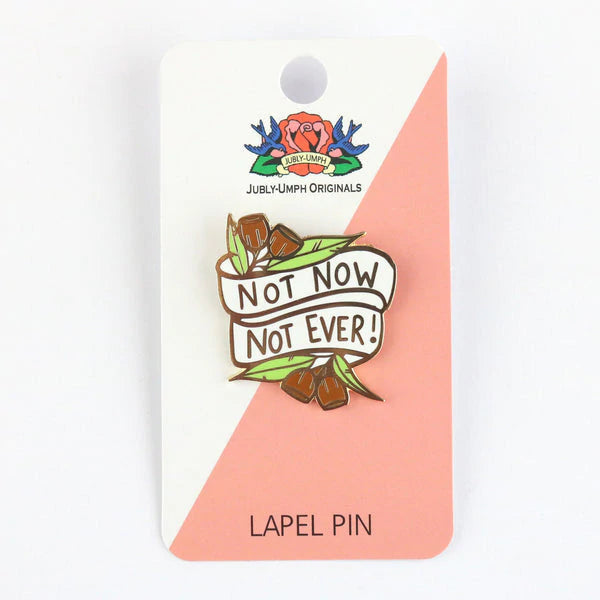 Not Now Not Ever Enamel Pin