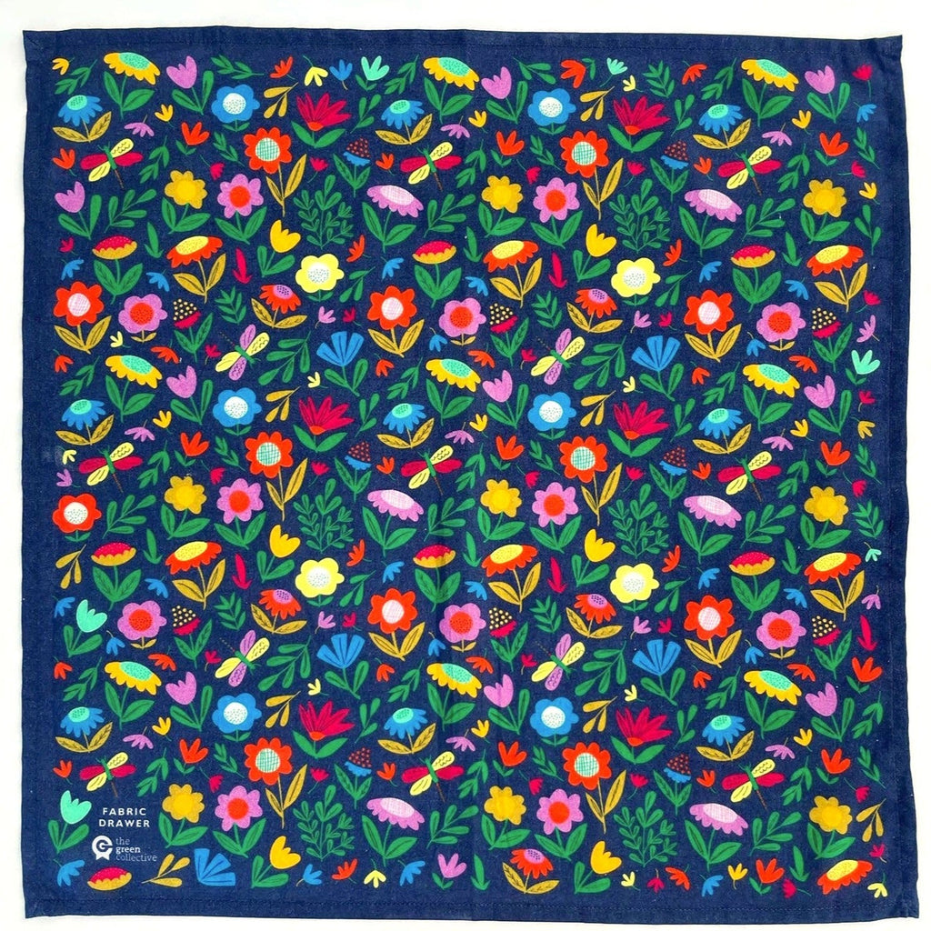 Organic Cotton Handkerchief - Meadow Floral Print
