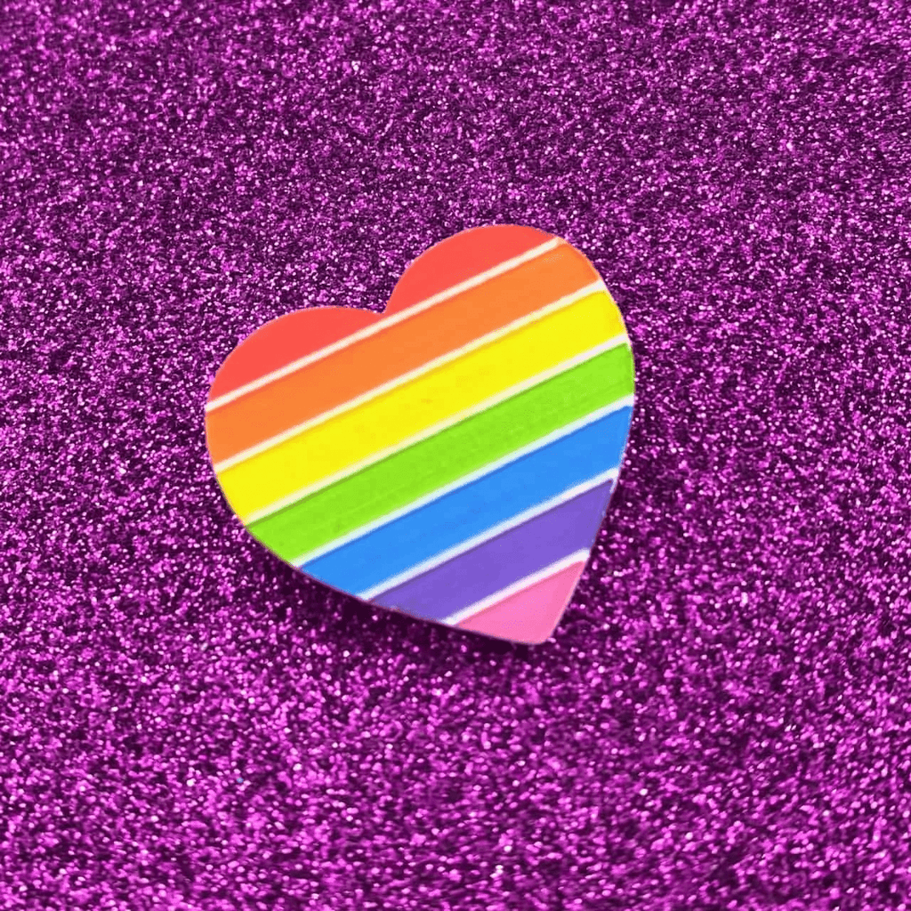 Pride Flag Heart Pin