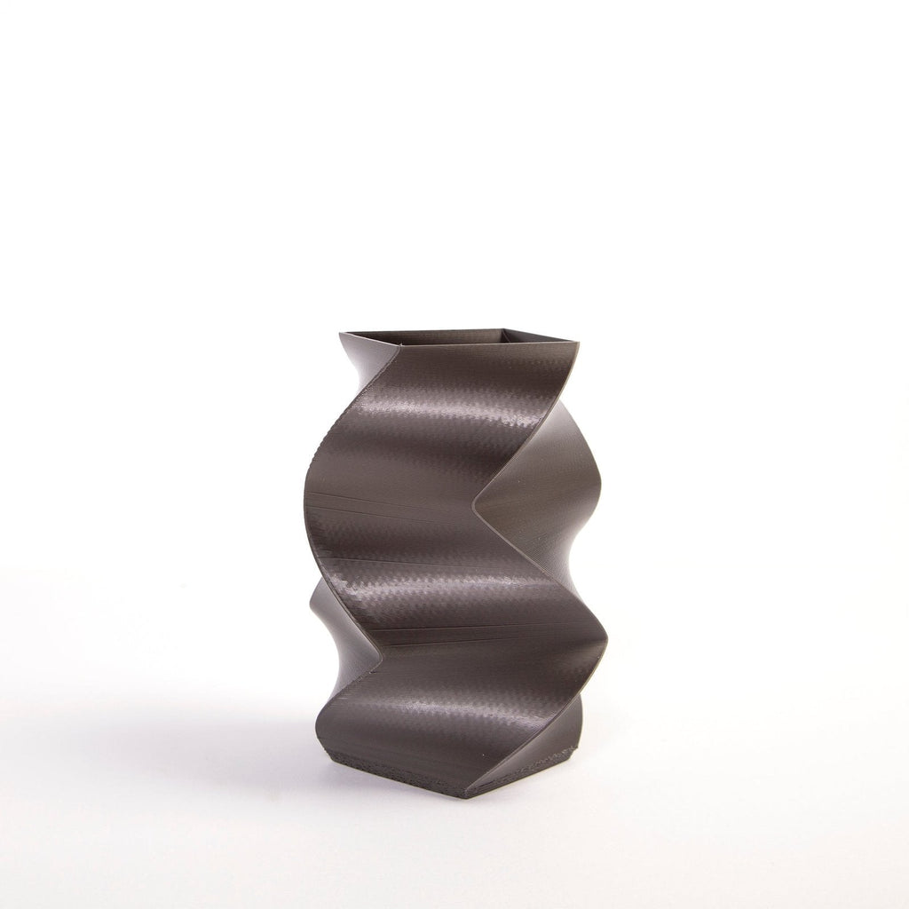 3D Printed Vase - Gunmetal Grey S-Twist SuperVase