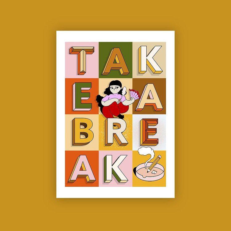 Take a Break Art Print