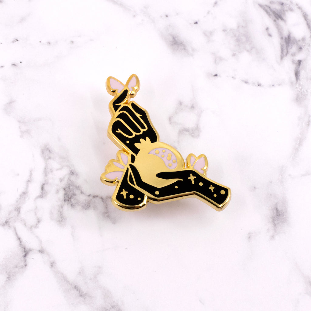 Irregular Period Enamel Pin - Black