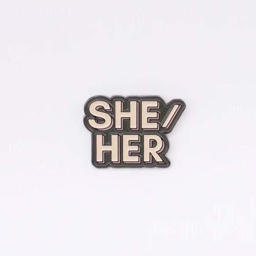 She/Her Pronoun Pin - Green